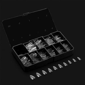 Gel-X Tips - Natural Stiletto Short (500 pcs) Apres